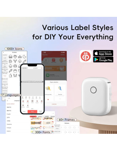 Impresora Térmica de Etiquetas Peweglow P12 Bluetooth 12mm
