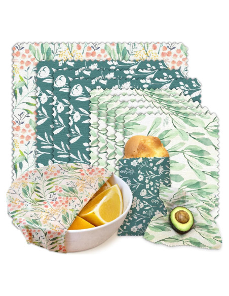 Juego de Envolturas Reutilizables de Cera de Abeja 9-Pack