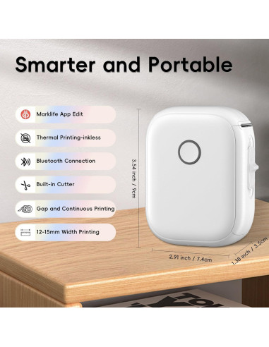 Impresora Térmica de Etiquetas Peweglow P12 Bluetooth 12mm