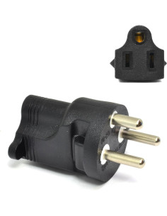 Adaptador de Enchufe de Viaje Ceptics Tipo K Dinamarca 10A 250V 2