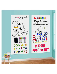 Papel Contacto Pizarra Blanca Magnética Lacqwo 2 Pcs 101.6x45.7cm