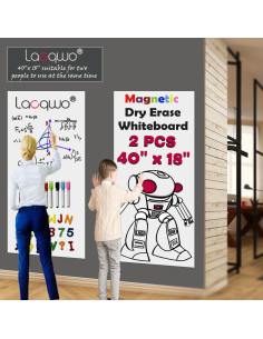 Papel Contacto Pizarra Blanca Magnética Lacqwo 2 Pcs 101.6x45.7cm 2