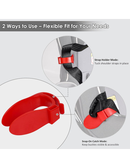 Organizador de Correas de Asiento de Coche Rojo - Ajuste Universal