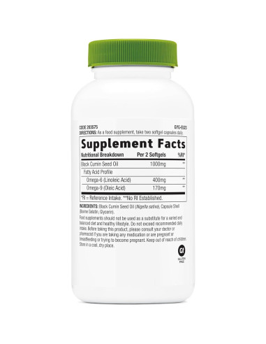 GNC SuperFoods Aceite de Semilla Negra 90 Cápsulas Blandas Omega