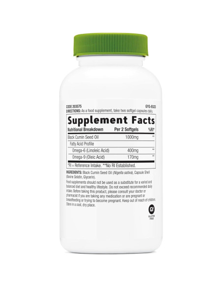 GNC SuperFoods Aceite de Semilla Negra 90 Cápsulas Blandas Omega GNC SuperFoods Aceite de Semilla Negra 90 Cápsulas Blandas Omega