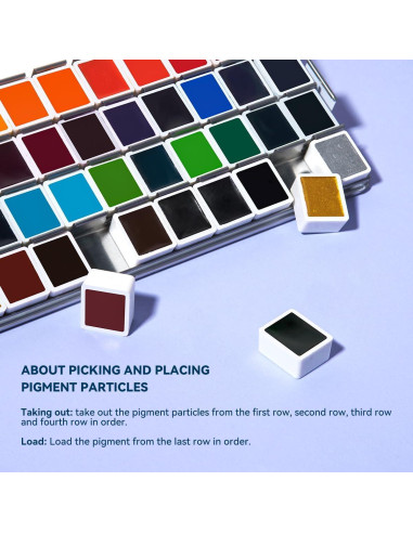 Set de Pintura Acuarela MeiLiang 52 Colores con Accesorios