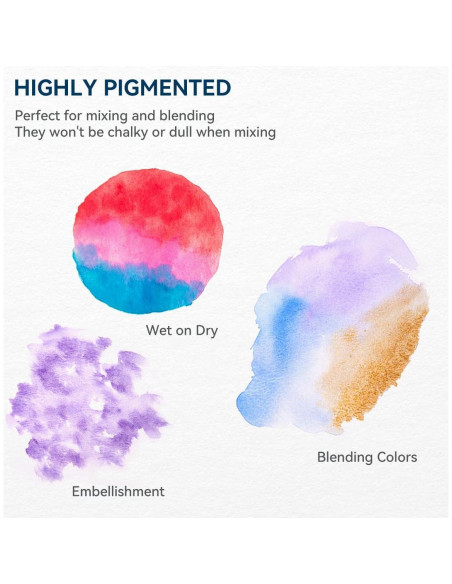 Set de Pintura Acuarela MeiLiang 52 Colores con Accesorios