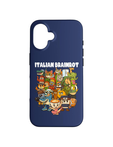 Funda Protectora para iPhone 16 Brainrot Italiano Memes Divertidos