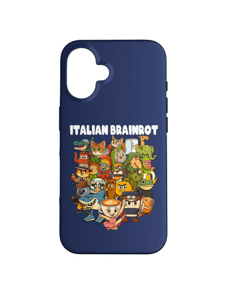 Funda Protectora para iPhone 16 Brainrot Italiano Memes Divertidos
