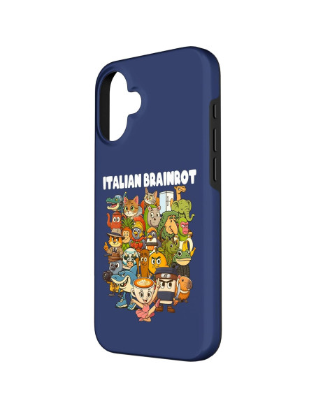 Funda Protectora para iPhone 16 Brainrot Italiano Memes Divertidos