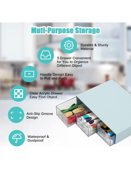 Caja Organizadora de Cables Wiwaplex con 3 Cajones Plástico