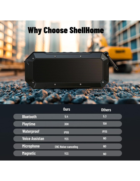 Altavoz Inalámbrico Shellhome SP-003 Bluetooth 30H Negro