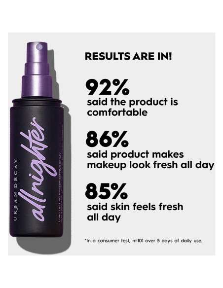 Base Mate Natural Urban Decay 13 Claro Medio Frío + Spray Fijador All Nighter 118 ml