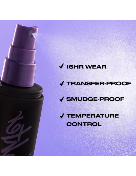 Base Mate Natural Urban Decay 13 Claro Medio Frío + Spray Fijador All Nighter 118 ml