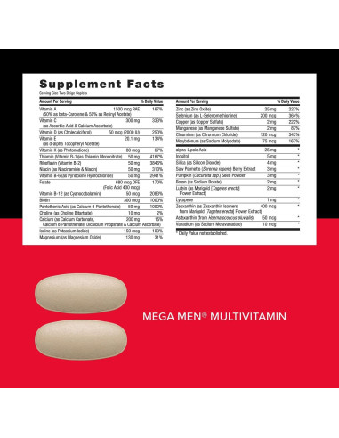 Suplemento Testosterona Saludable GNC Mega Men 30 Paquetes