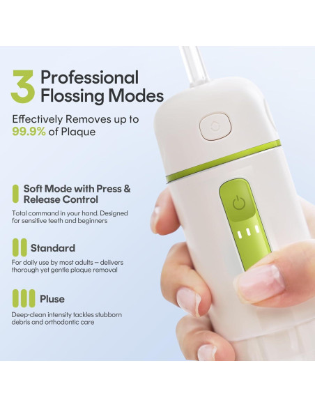 Hilo Dental Portátil Bixdo A30 Pro PE 3 Modos Impermeable