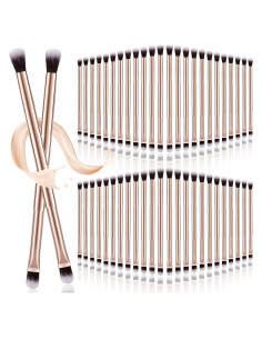 50 Brochas de Maquillaje Doble Punta Bokon - Difuminar Sombra de Ojos