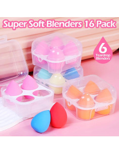 Set de 16 Esponjas de Maquillaje Aussumy - Sin Látex, Suaves y Duraderas 2