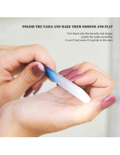 Paquete de 4 limas de uñas de vidrio XUANMEIR - 14 cm 2