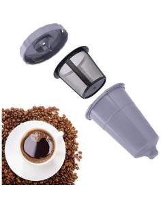 Tazas Reutilizables para Cafetera Keurig K40 con 4 Filtros 2