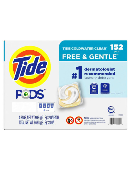 Detergente Líquido Tide PODS Libre y Suave 152 Cápsulas 3.93 kg