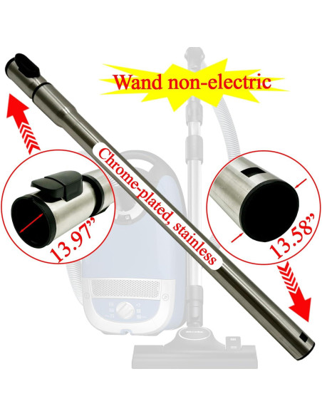 Varilla de extensión acero inoxidable GHAMADE para Miele C1 C2 C3