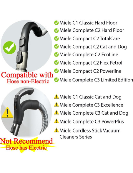 Varilla de extensión acero inoxidable GHAMADE para Miele C1 C2 C3