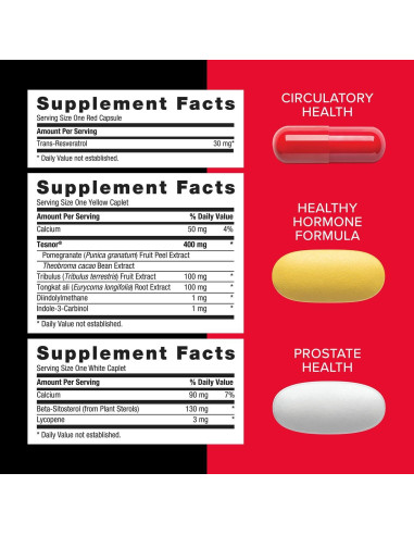 Suplemento Testosterona Saludable GNC Mega Men 30 Paquetes