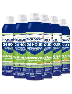Spray Desinfectante Microban 24 Horas, Aroma Cítrico, 6 Paquete
