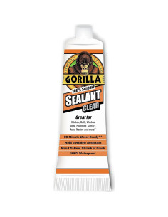 Sellador de Silicona Gorilla 100% Transparente 4 Tubos 80ml 2