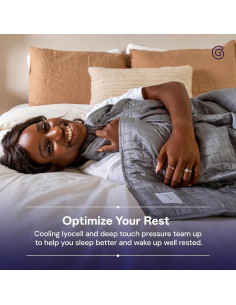 Manta de Enfriamiento con Peso Gravedad Gravedad 6.8 kg Gris 121x183 cm 2