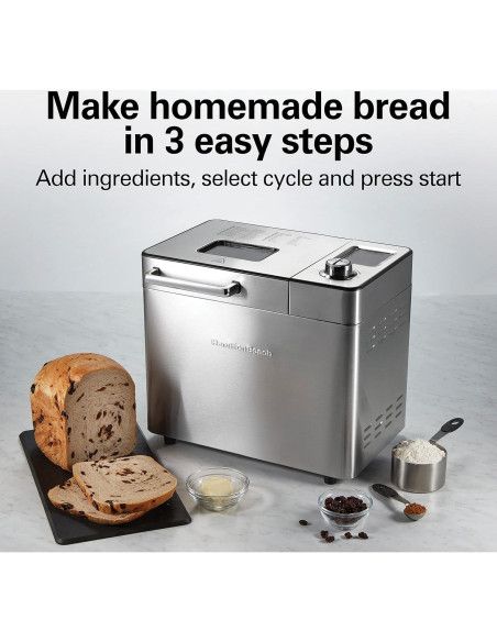 Máquina de Pan Hamilton Beach 29890 2 lb Acero Inoxidable
