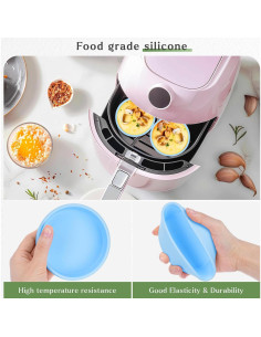 Moldes de Huevos de Silicona 10 cm - 2 Piezas Apto Microondas 2
