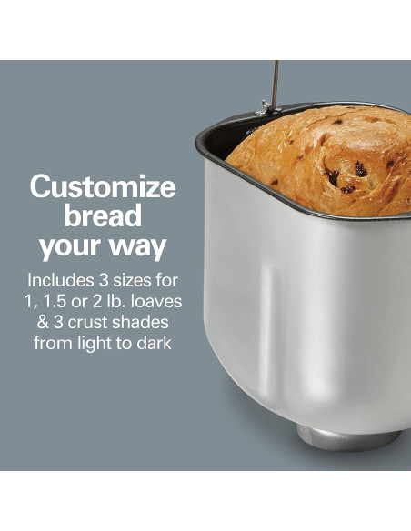 Máquina de Pan Hamilton Beach 29890 2 lb Acero Inoxidable