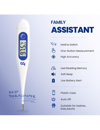 Termómetro Digital Femometer para Adultos y Niños - Azul