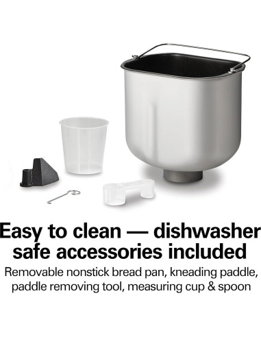 Máquina de Pan Hamilton Beach 29890 2 lb Acero Inoxidable