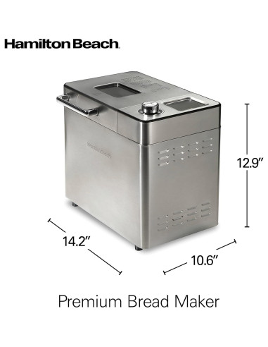 Máquina de Pan Hamilton Beach 29890 2 lb Acero Inoxidable