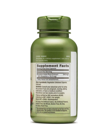 Extracto de Rhodiola GNC Herbal Plus 340mg - 100 Cápsulas