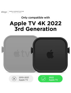 Soporte elago para Apple TV 4K 3ra Generación - Montaje Imán, Tornillo, Correa 2