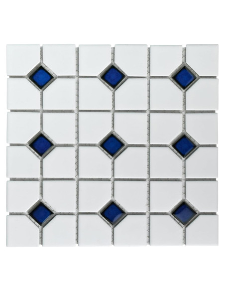 Azulejo de Porcelana Merola Tile Oxford Blanco Mate 28.8x28.8 cm