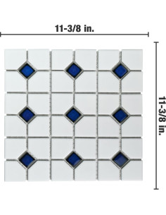 Azulejo de Porcelana Merola Tile Oxford Blanco Mate 28.8x28.8 cm 2