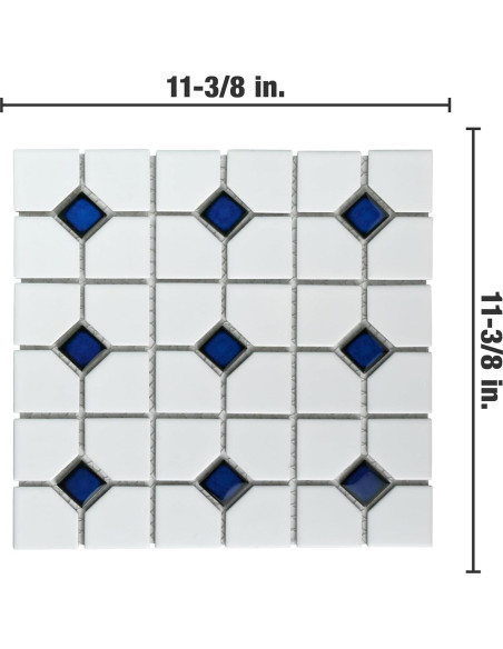 Azulejo de Porcelana Merola Tile Oxford Blanco Mate 28.8x28.8 cm