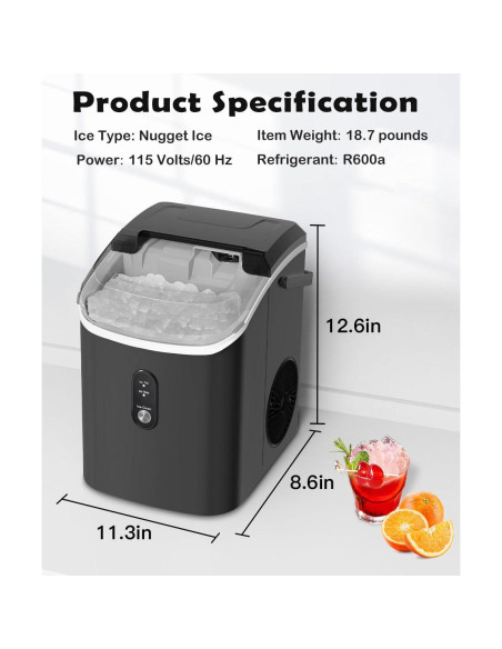 Máquina de Hielo COWSAR de Nugget Compacta 15.4 kg/día