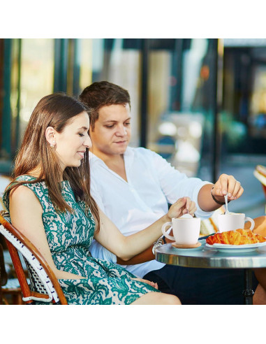 Juego de 6 Tazas de Cappuccino Hasense 177 ml Cerámica Blanca