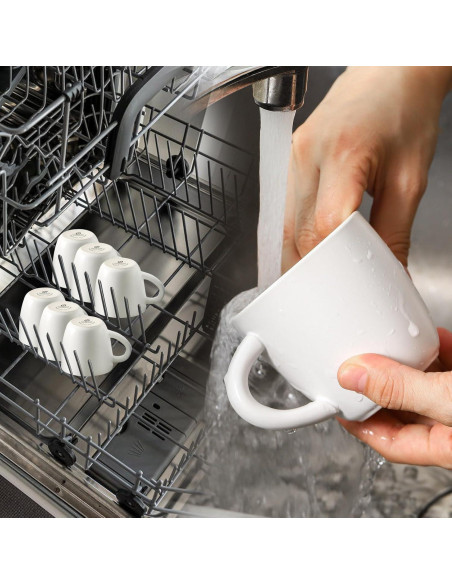 Juego de 6 Tazas de Cappuccino Hasense 177 ml Cerámica Blanca