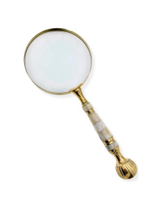 Lupa de Mano Evenchae 4X con Mango de Madreperla y Latón