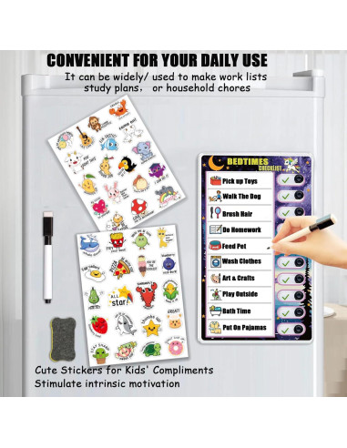 Tabla de Tareas Deslizante Hoshimari para Niños Reutilizable
