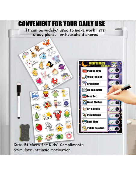 Tabla de Tareas Deslizante Hoshimari para Niños Reutilizable
