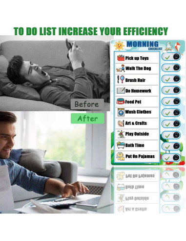 Tabla de Tareas Deslizante Hoshimari para Niños Reutilizable