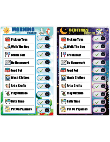 Tabla de Tareas Deslizante Hoshimari para Niños Reutilizable